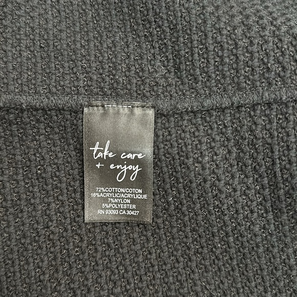 NIC + ZOE Black FRINGE MIX KNIT JACKET Size Large NWT - Picture 16 of 16